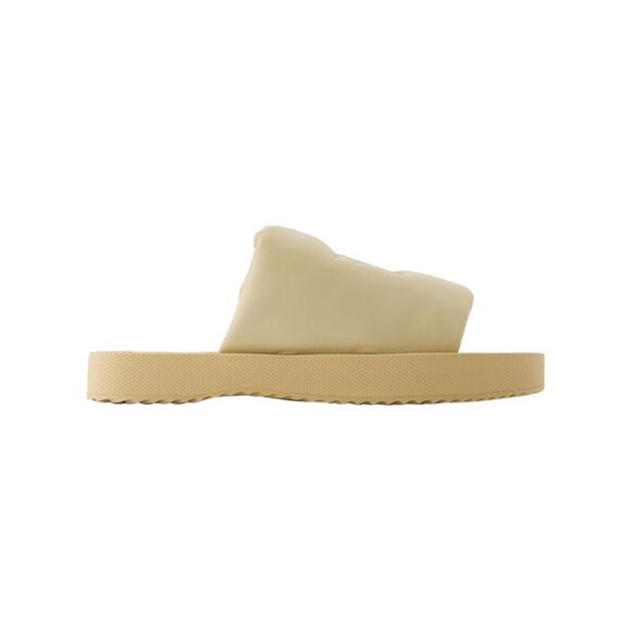 LF Knight Slab Sandals- Burberry - Leather - Beige - Picture 1 of 4